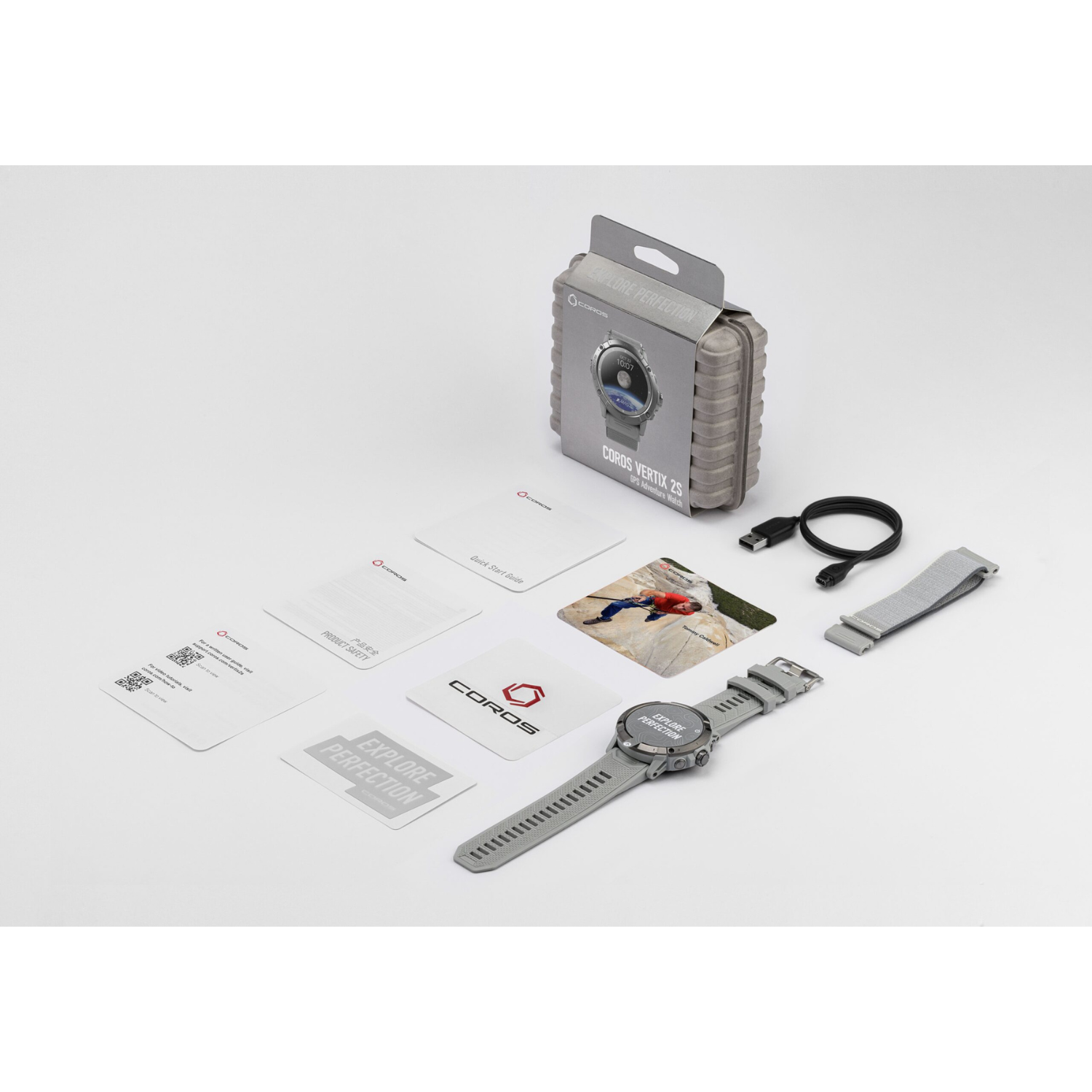 Coros Vertix 2S Mondgrau – Premium-GPS-Sport- und Abenteueruhr