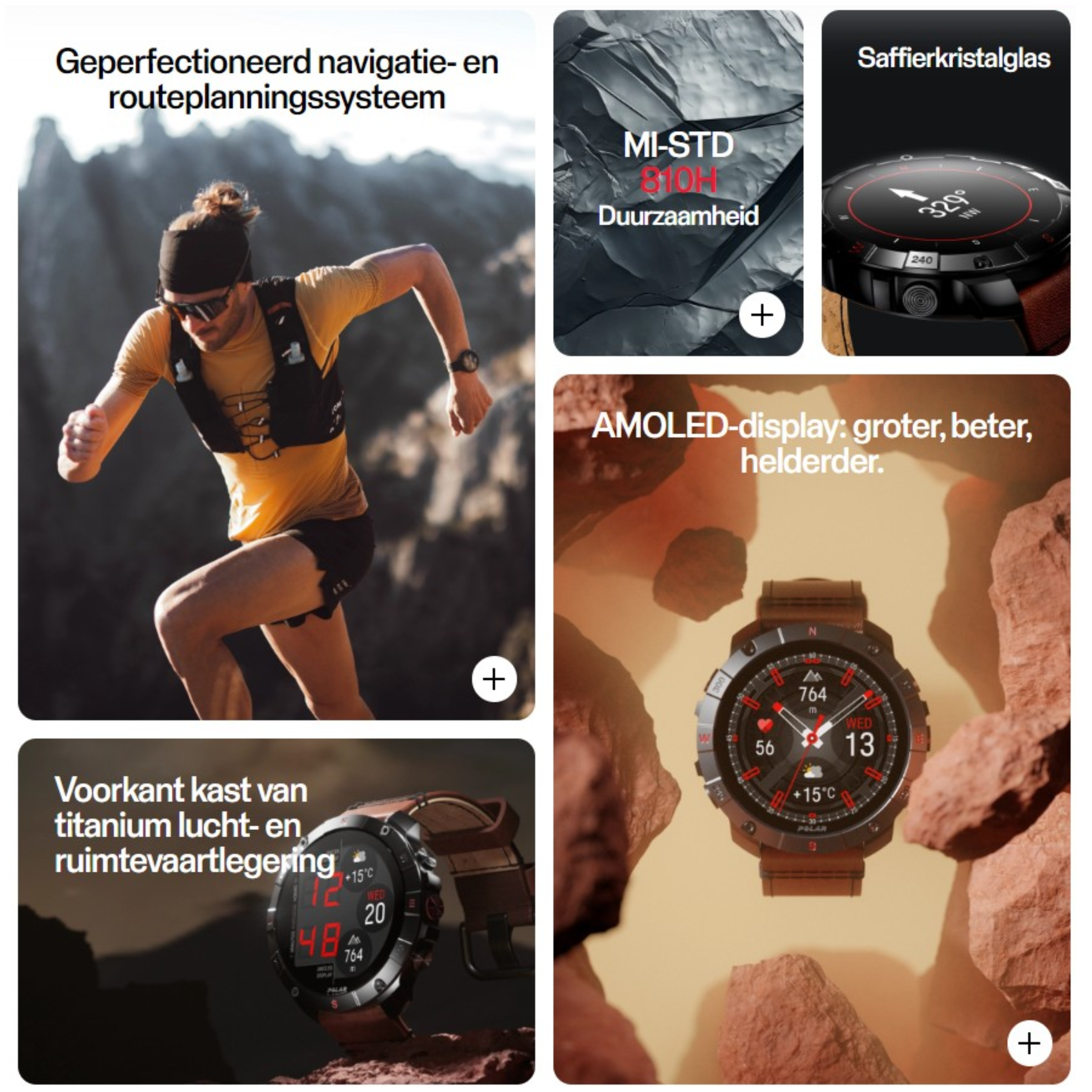 Polar Grit X2 Pro Titan Premium Multisport- und Outdoor-Uhr ML