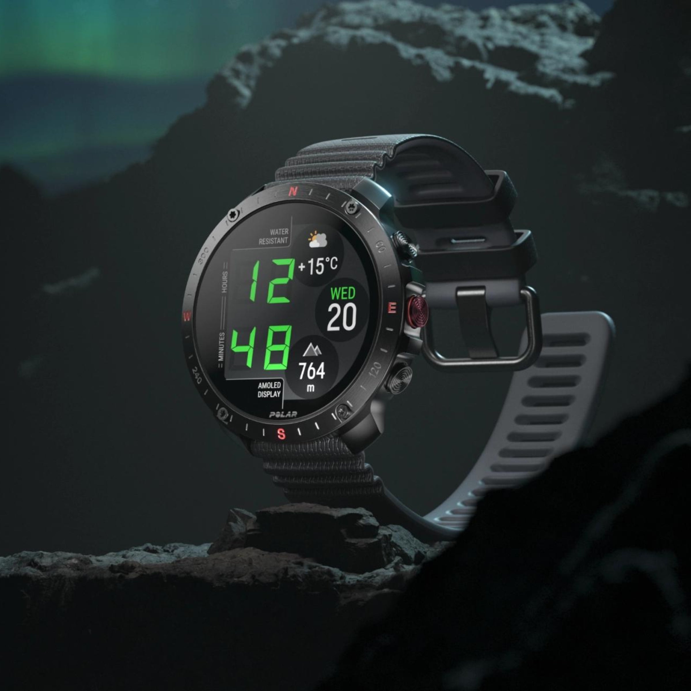 Polar Grit X2 Pro Stone Grey Premium Multisportuhr SL - Grau