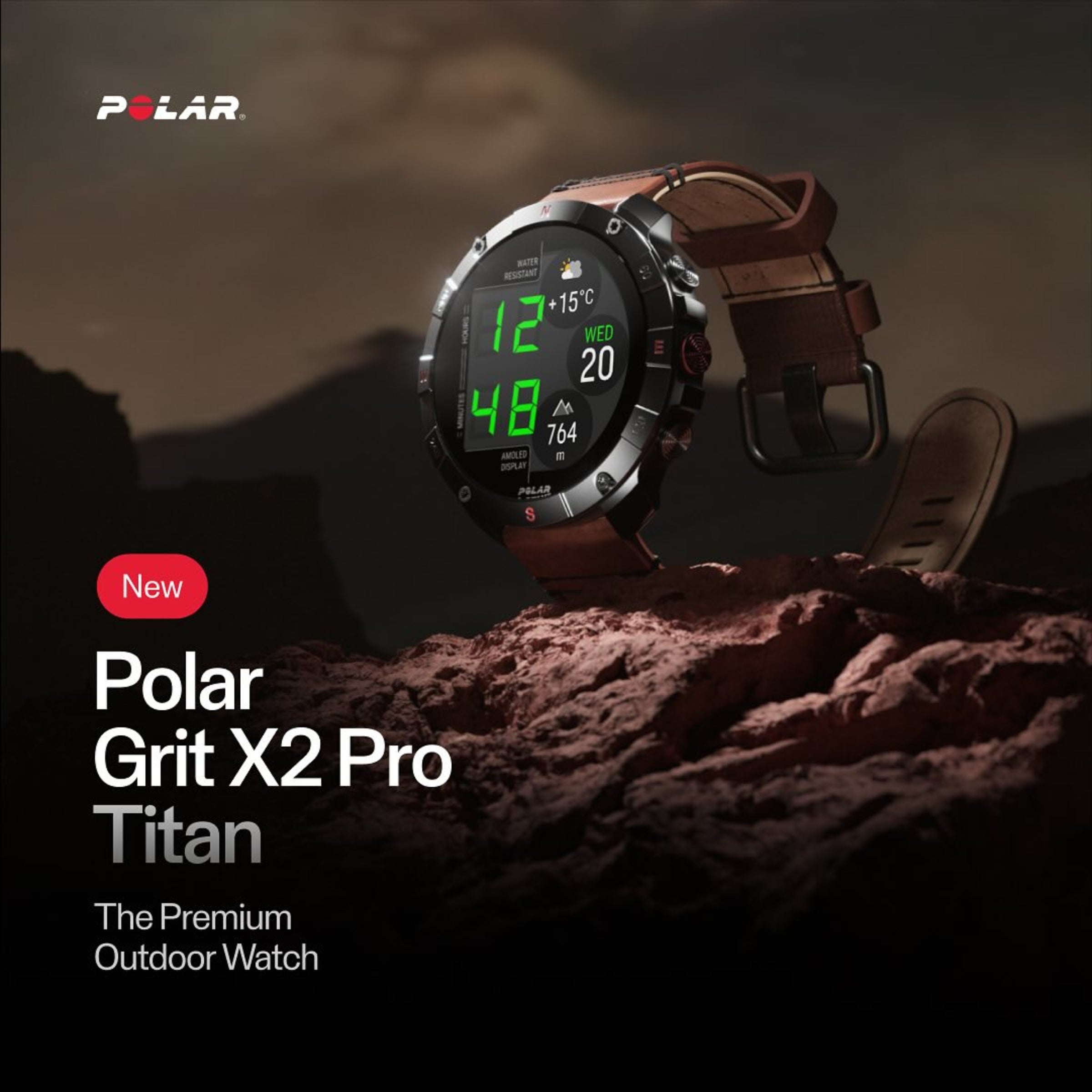 Polar Grit X2 Pro Titan Premium Multisport- und Outdoor-Uhr ML