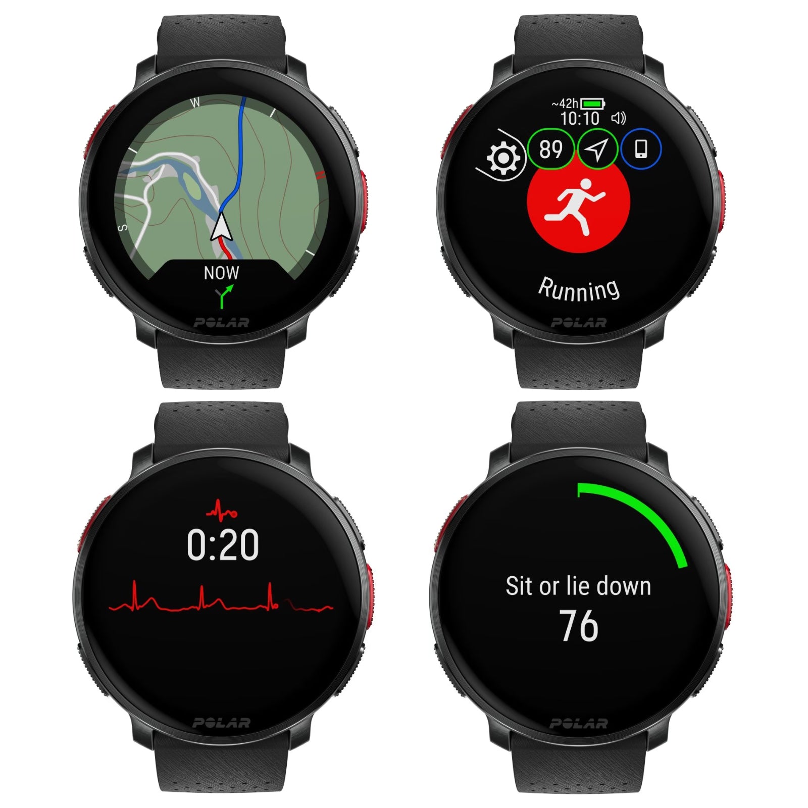 Polar Vantage V3 Night Black Premium Multisportuhr SL - Schwarz