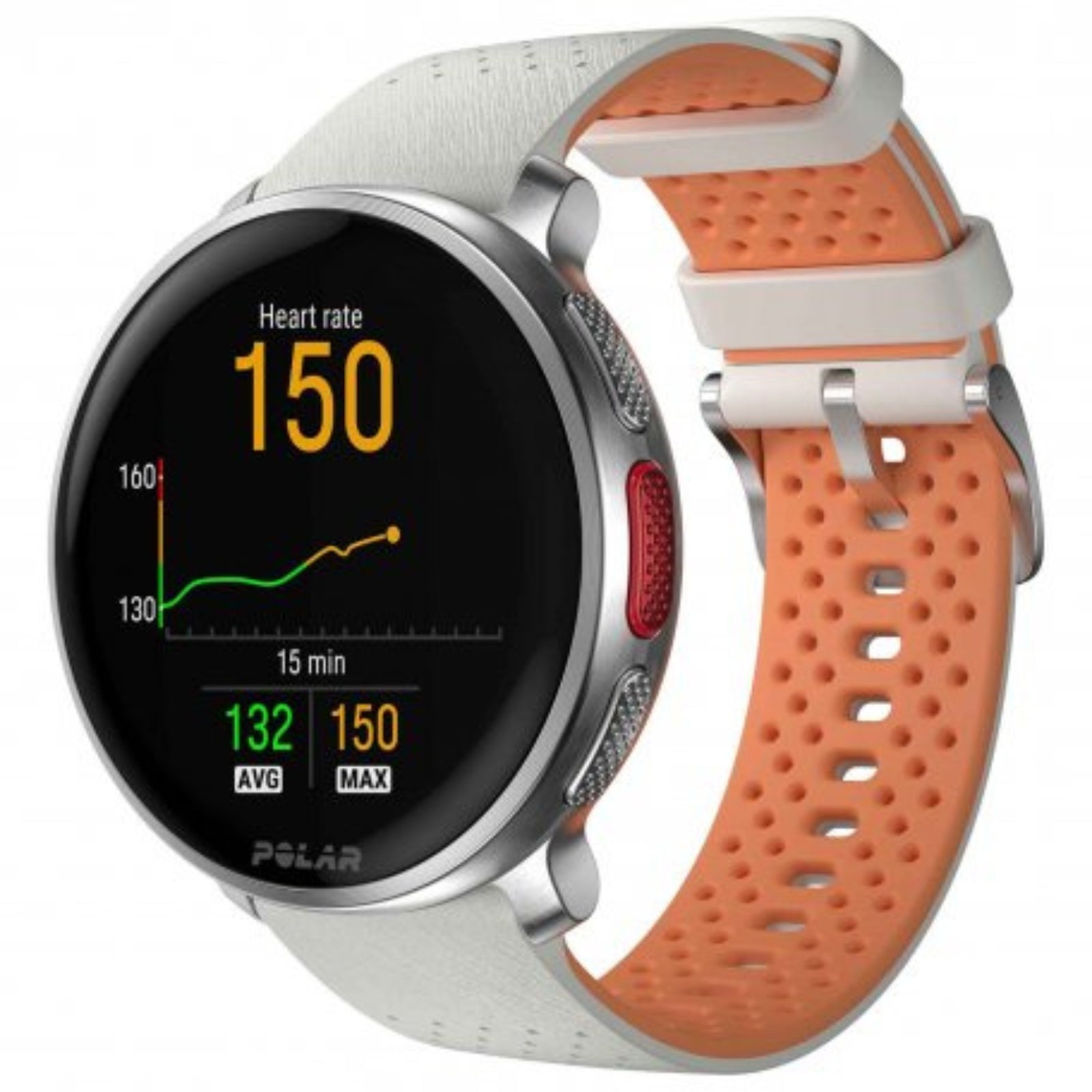 Polar Vantage V3 Sunrise Apricot Premium Multisportuhr SL - Weiß