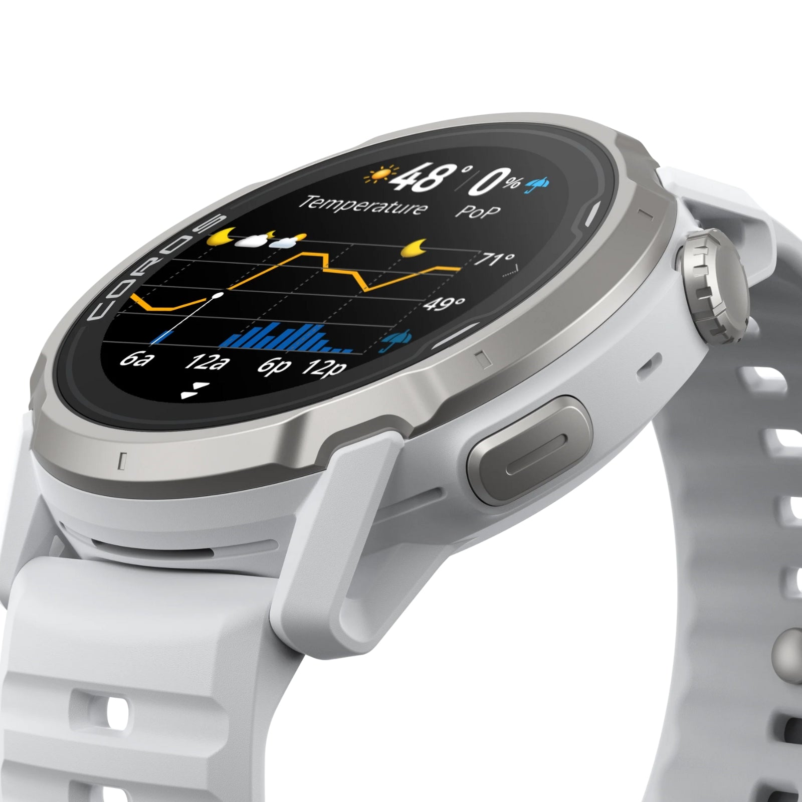 Coros Apex 4 46mm Wit / White - GPS Sport- & Adventure Horloge