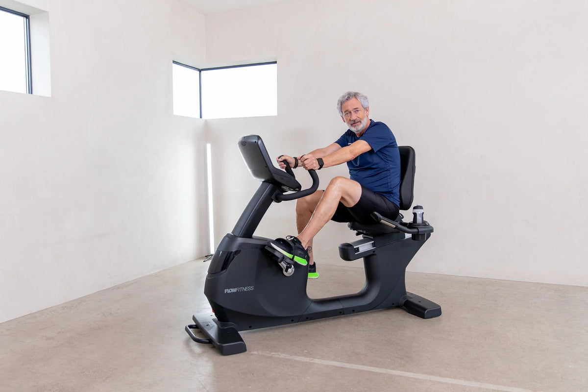 Flow Fitness Pro RB5i recumbent bike ligfiets
