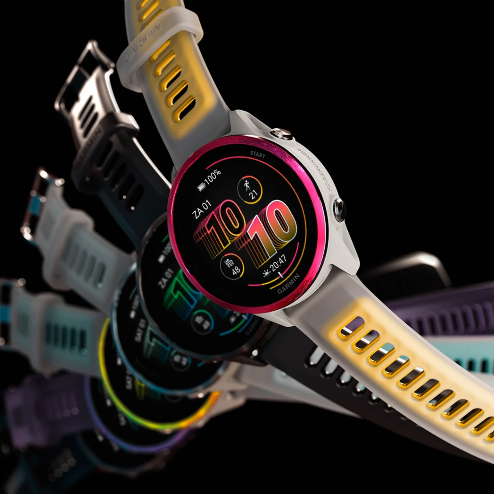 Garmin Forerunner 570 (47 mm) schwarz – Premium-Smartwatch zum Laufen mit AMOLED-Display