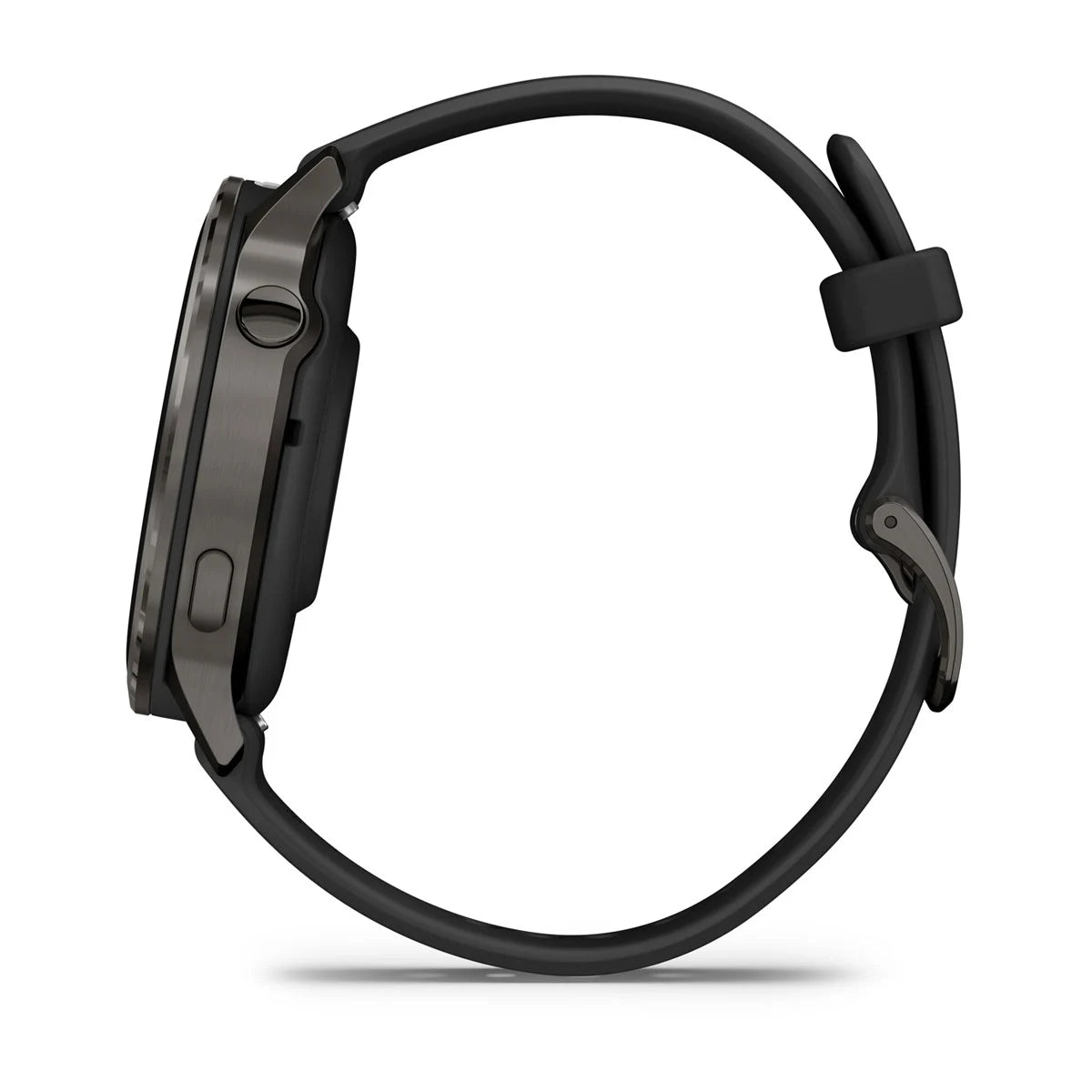 Garmin Venu 4 (41 mm) Schwarz – Modische/Sportliche Hybrid-Smartwatch – Schiefergrau mit schwarzem Silikonarmband