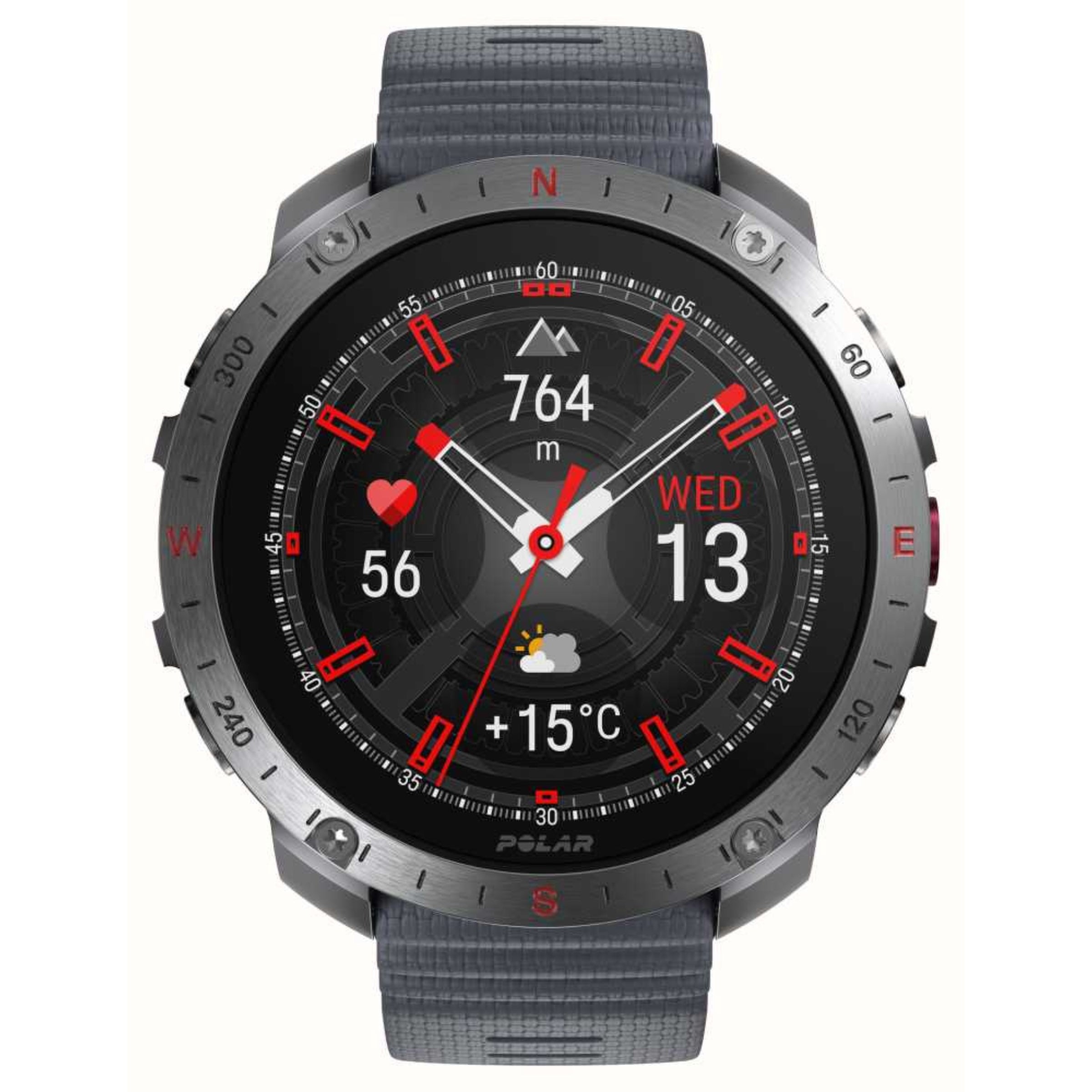 Polar Grit X2 Pro Stone Grey Premium Multisportuhr SL - Grau