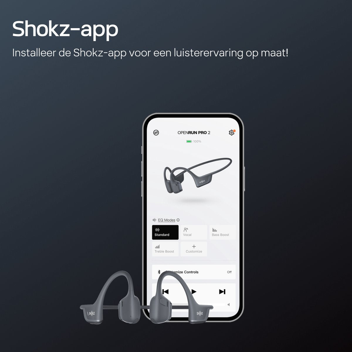 Shokz OpenRun Pro 2 Black - Draadloze in-ear sportkoptelefoon