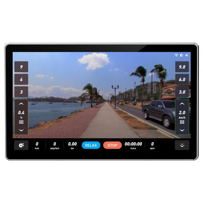 Evolve Fitness CT-215X-GR Profi-Laufband – grau – mit XL 21,5" 2K Touchscreen-Entertainment-Konsole