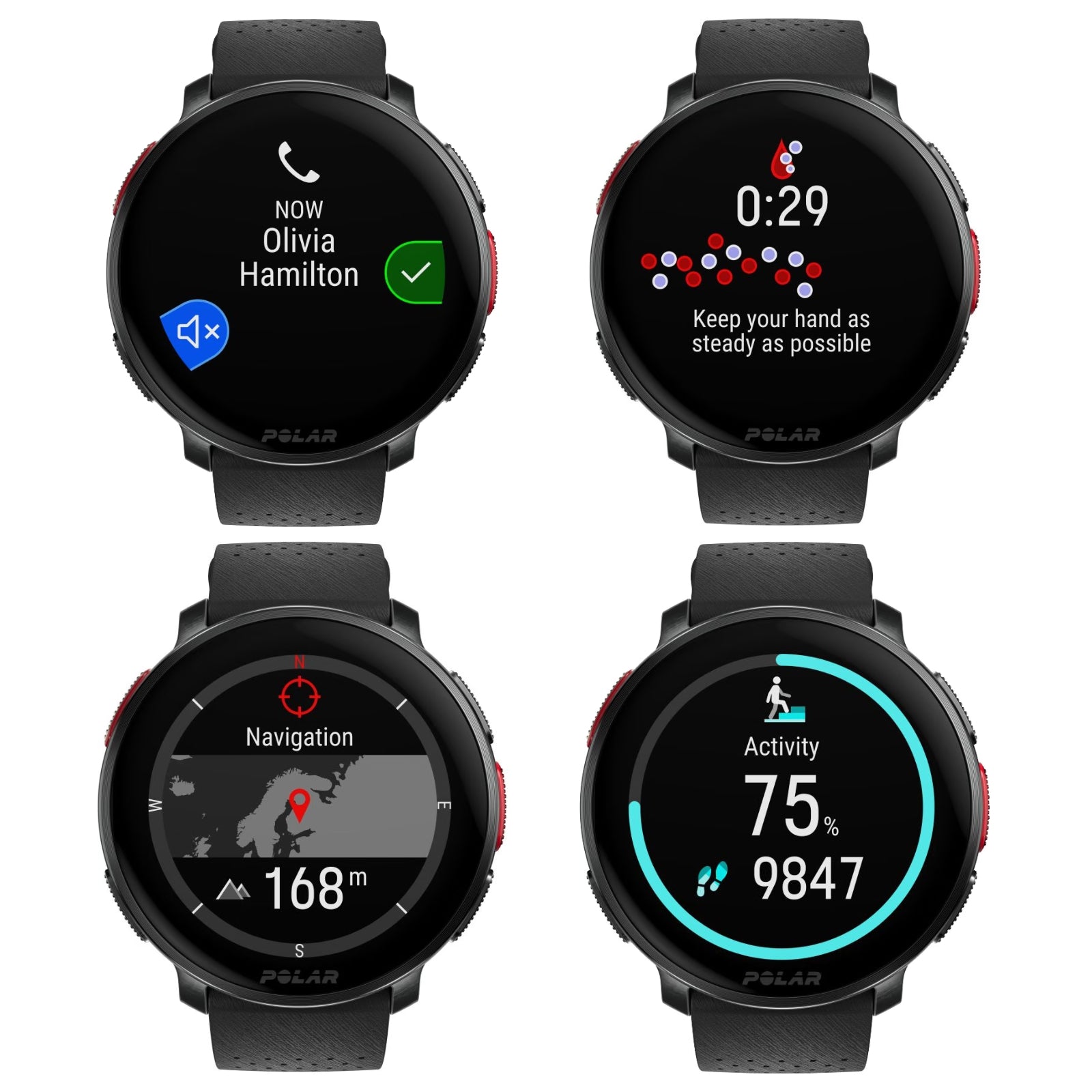 Polar Vantage V3 Night Black Premium Multisportuhr SL - Schwarz