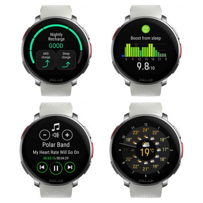 Polar Vantage V3 Sunrise Apricot Premium Multisportuhr SL - Weiß