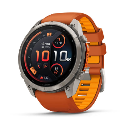 Garmin fēnix® 9 Pro inReach® (51 mm) - Carbon Grey DLC titanium met siliconen band in Zwart/Pebble Gray