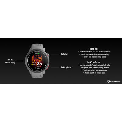 Coros PACE Pro Gray - GPS sports &amp; adventure watch 