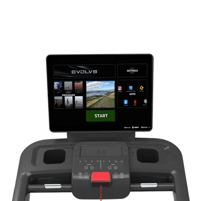 Evolve Fitness EC-550-TFT professionelles Laufband mit Touchscreen-Entertainment-Konsole