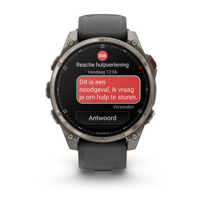 Garmin Fenix ​​8 Pro (47 mm) Sapphire - Premium AMOLED Multisport Smartwatch - Titanium with graphite/black silicone strap