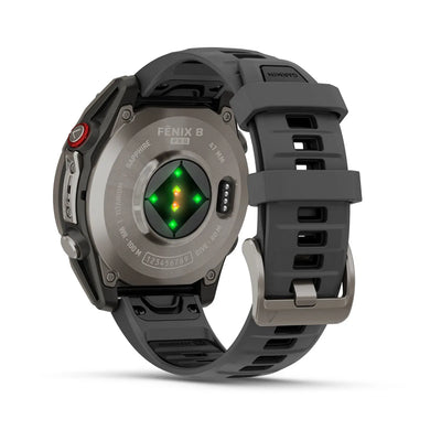 Garmin Fenix ​​8 Pro (47 mm) Sapphire - Premium AMOLED Multisport Smartwatch - Titanium with graphite/black silicone strap