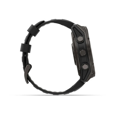 Garmin Fenix ​​8 Pro (51 mm) Sapphire - Premium AMOLED Multisport Smartwatch - Carbon gray DLC titanium with black/pebble gray silicone strap