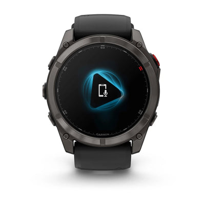 Garmin Fenix ​​8 Pro (51 mm) Sapphire - Premium AMOLED Multisport Smartwatch - Carbon gray DLC titanium with black/pebble gray silicone strap