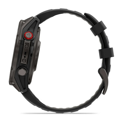 Garmin Fenix ​​8 Pro (47 mm) Sapphire - Premium AMOLED Multisport Smartwatch - Carbon gray DLC titanium with black/pebble gray silicone strap