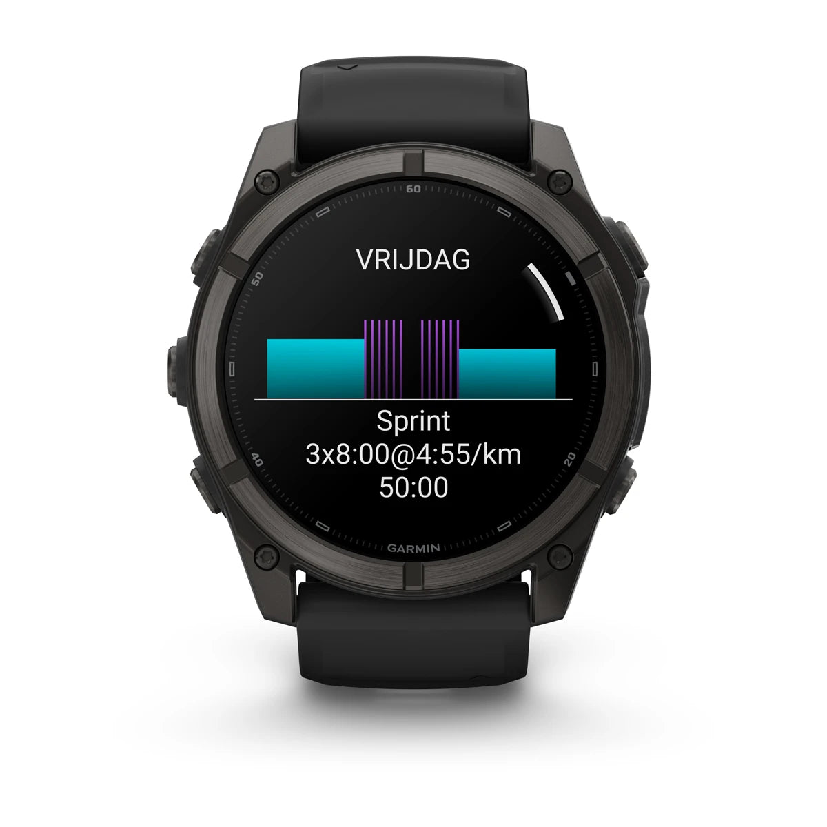 Garmin fēnix® 9 (51 mm) - Carbon Grey DLC Titanium met zwarte siliconen band