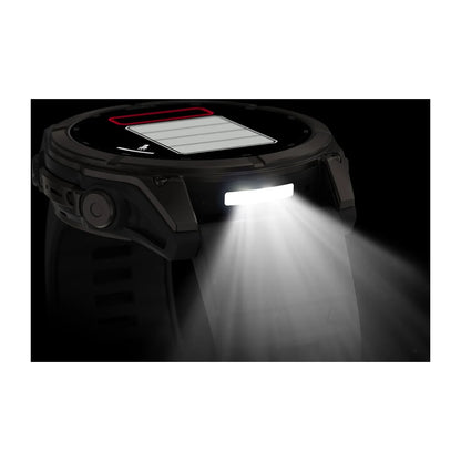 Garmin fēnix® 9 (51 mm) - Carbon Grey DLC Titanium met zwarte siliconen band