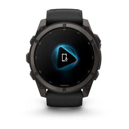 Garmin fēnix® 9 (51 mm) - Carbon Grey DLC Titanium met zwarte siliconen band