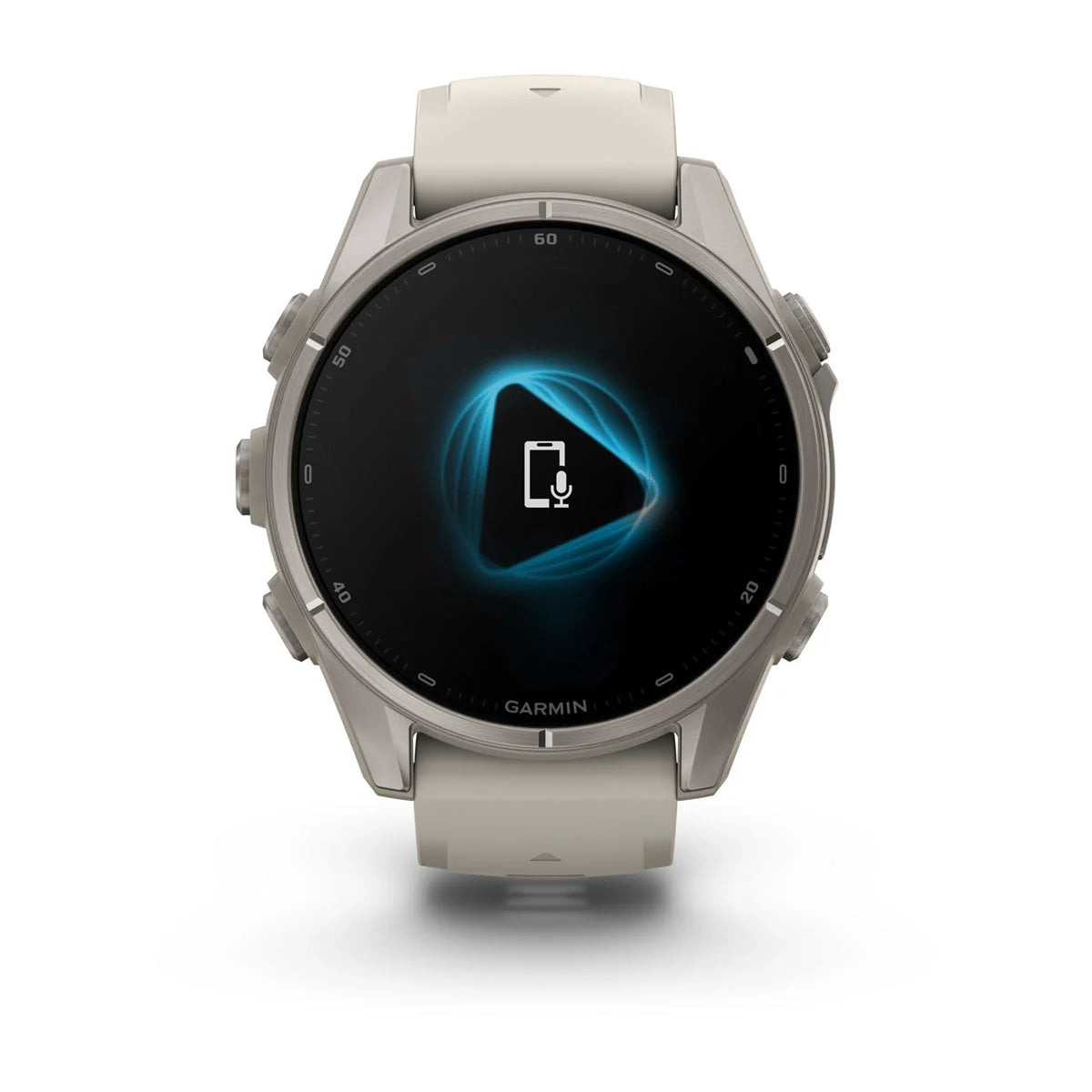 Garmin fēnix® 9 (43 mm) - Titanium met siliconen band in Fog Gray