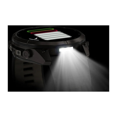 Garmin fēnix® 9 Pro (51 mm) - Carbon Gray DLC Titan mit Silikonarmband in Schwarz/Pebble Gray