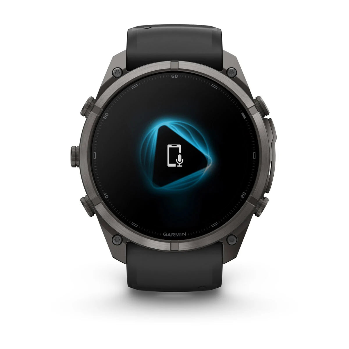 Garmin fēnix® 9 Pro inReach® (51 mm) - Carbon Grey DLC titanium met siliconen band in Zwart/Pebble Gray