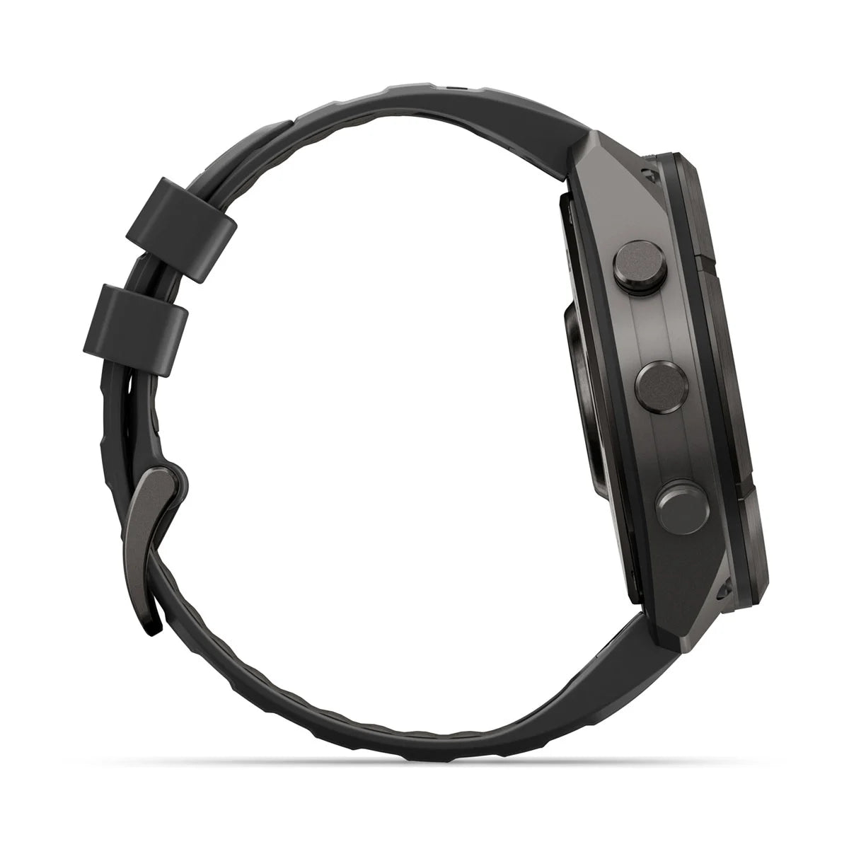 Garmin fēnix® 9 Pro inReach® (51 mm) - Carbon Grey DLC titanium met siliconen band in Zwart/Pebble Gray