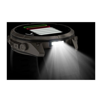 Garmin fēnix® 9 Pro inReach® (51 mm) – Titan mit Graphit-/schwarzem Silikonarmband