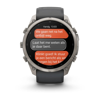 Garmin fēnix® 9 Pro inReach® (51 mm) – Titan mit Graphit-/schwarzem Silikonarmband