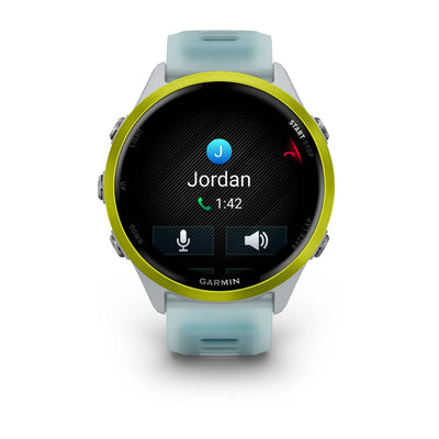 Garmin Forerunner 570 (47 mm) Amp yellow aluminum with whitestone/turquoise band - Premium smartwatch for running with AMOLED screen 
