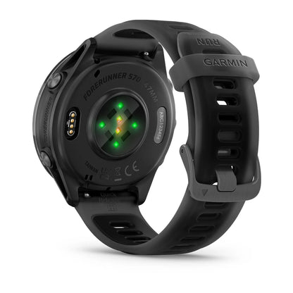 Garmin Forerunner 570 (47 mm) schwarz – Premium-Smartwatch zum Laufen mit AMOLED-Display 