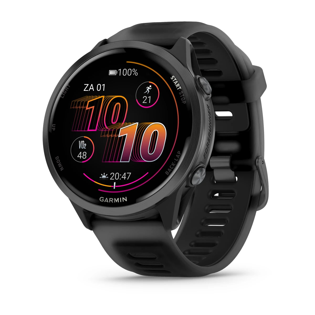 Garmin Forerunner 570 (47 mm) schwarz – Premium-Smartwatch zum Laufen mit AMOLED-Display 
