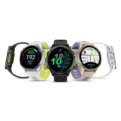 Garmin Forerunner 970 White - Premium smartwatch for running with AMOLED screen 