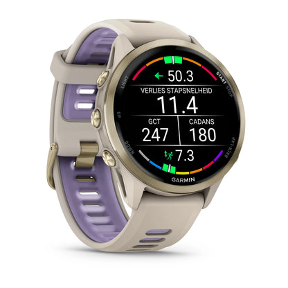 Garmin Forerunner 970 Soft Gold – Premium-Lauf-Smartwatch mit AMOLED-Display 