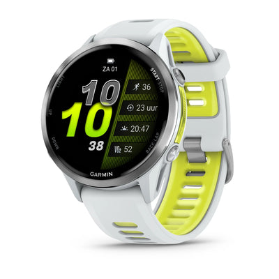 Garmin Forerunner 970 White - Premium smartwatch for running with AMOLED screen 