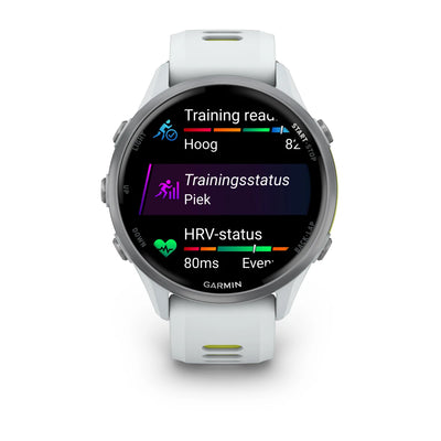 Garmin Forerunner 970 White - Premium smartwatch for running with AMOLED screen 