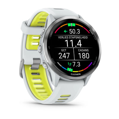 Garmin Forerunner 970 White - Premium smartwatch for running with AMOLED screen 