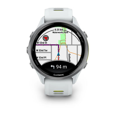 Garmin Forerunner 970 White - Premium smartwatch for running with AMOLED screen 