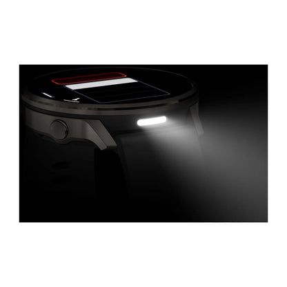 Garmin Venu 4 (45 mm) Schwarz – Modische/Sportliche Hybrid-Smartwatch – Schiefergrau mit schwarzem Silikonarmband 