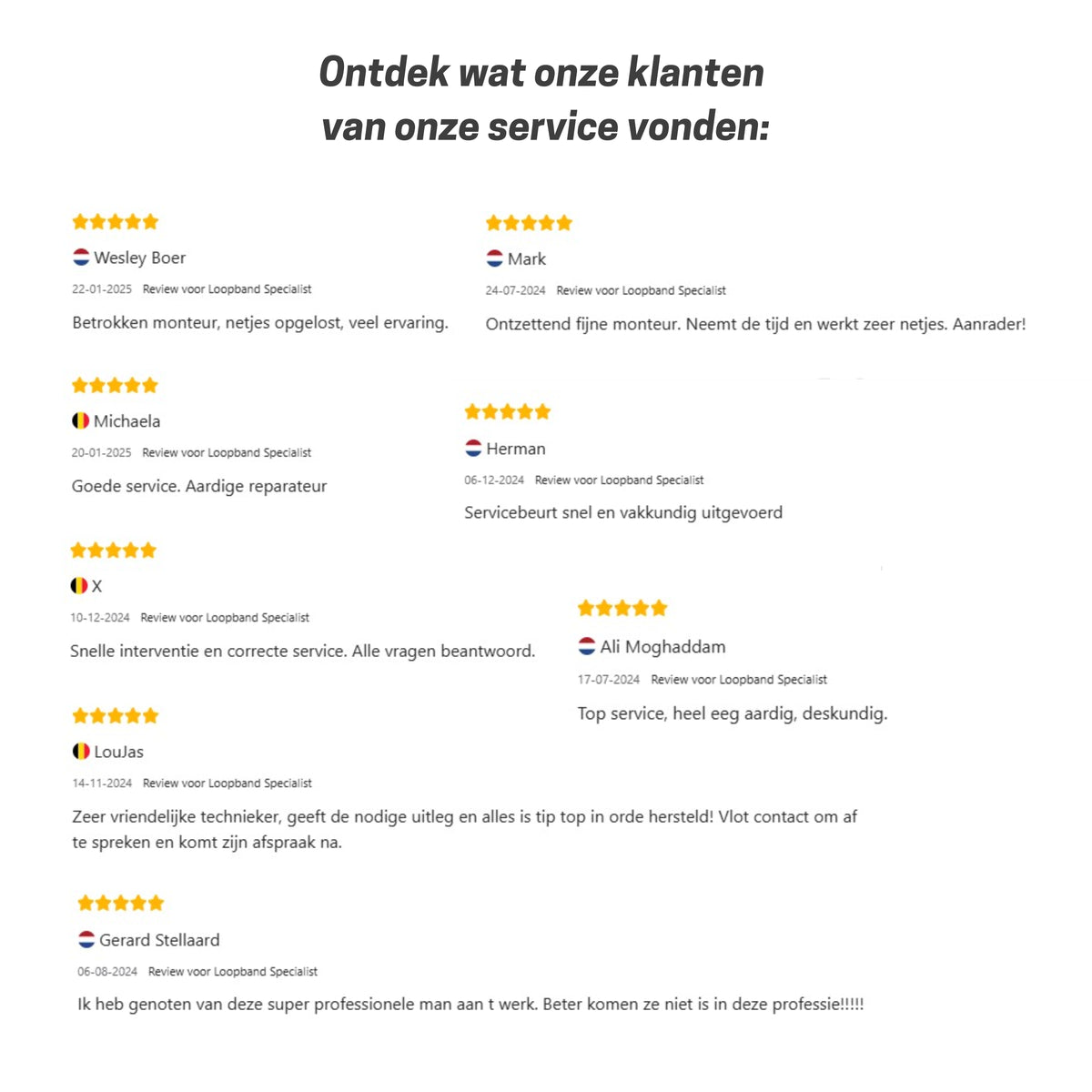 Laufbandreparaturbesuch