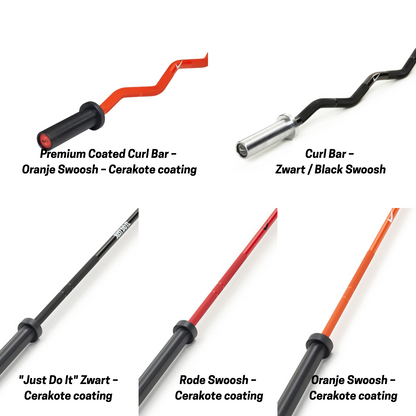 Nike Strength Coated Premium Langhantel - 20 kg / Schwarz "Just Do It" 