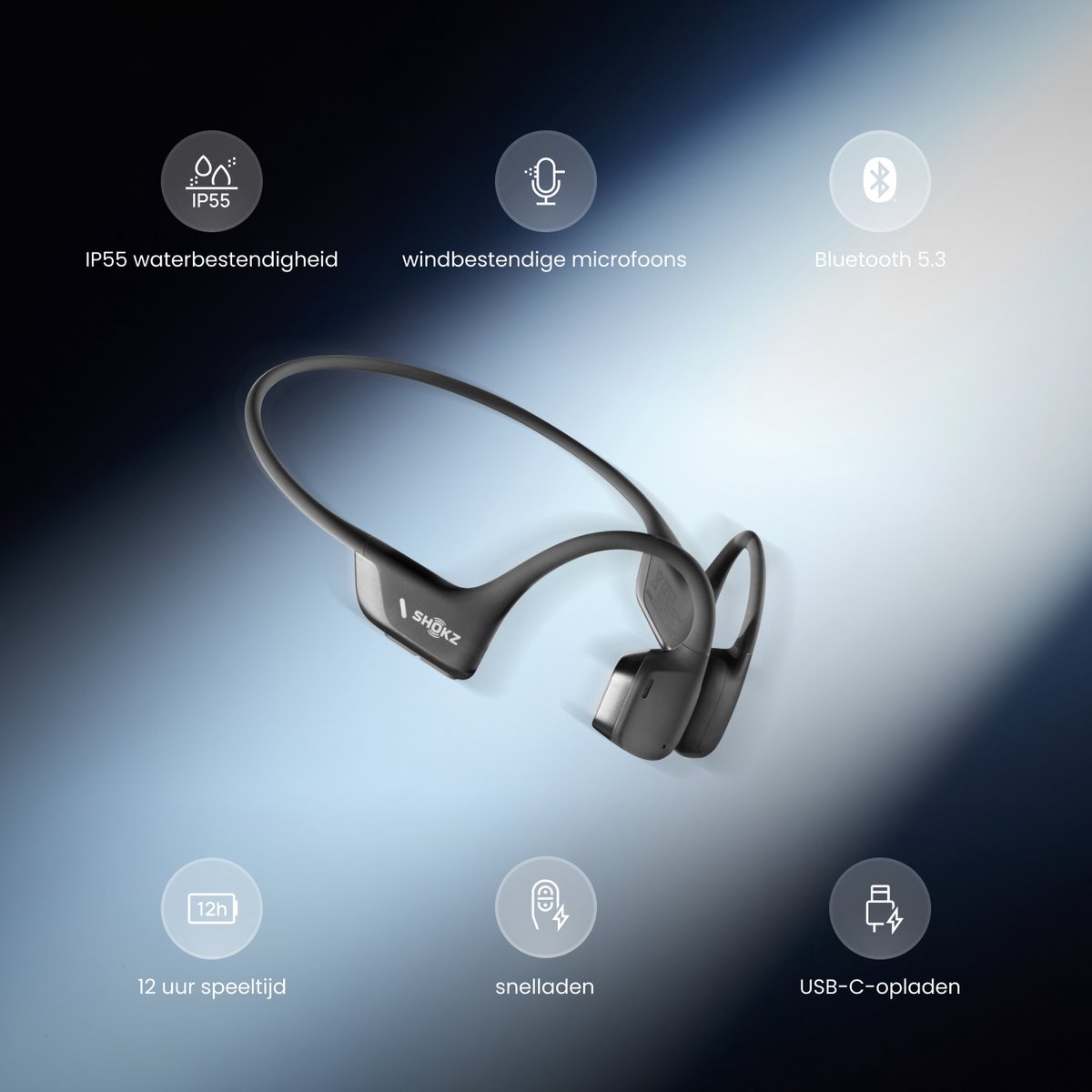 Shokz OpenRun Pro 2 Black Mini - Draadloze in-ear sportkoptelefoon