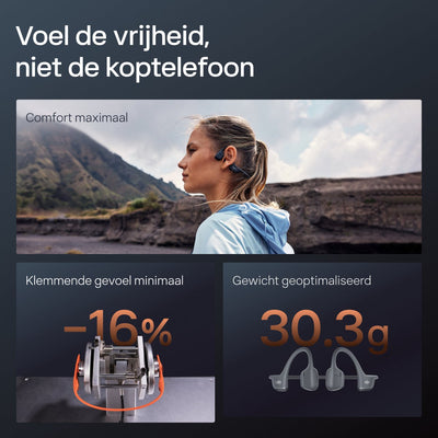 Shokz OpenRun Pro 2 Black - Draadloze in-ear sportkoptelefoon